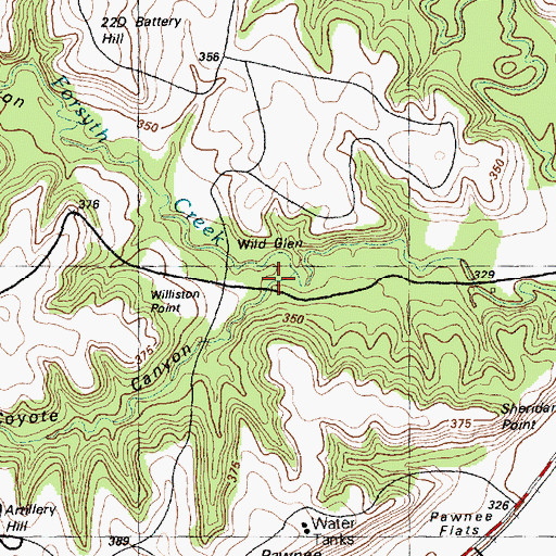 Topographic Map of Coyote Canyon, KS