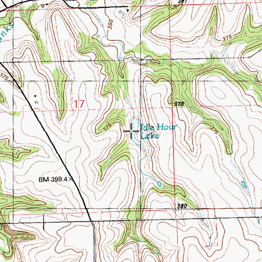 Topographic Map of Idle Hour Lake, KS