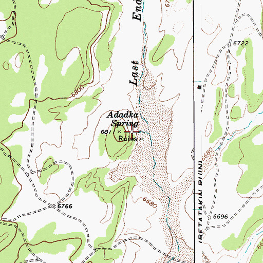 Topographic Map of Adadka Spring, AZ