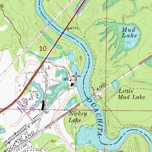 Topographic Map of Chapelle Slough, AR