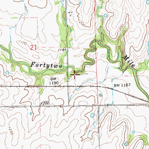 Topographic Map of Township of Ivy, KS