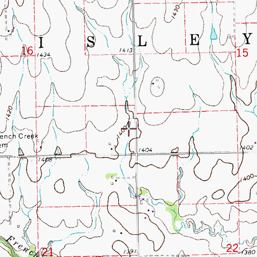Topographic Map of Township of Risley, KS