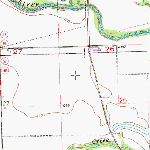 Topographic Map of Township of Emporia, KS