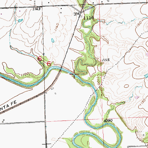 Topographic Map of Plumb Creek, KS