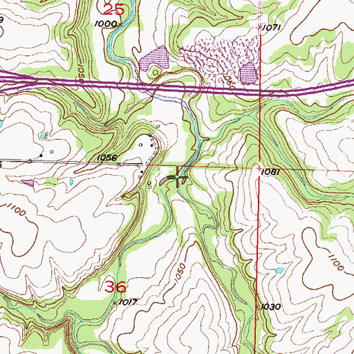 Topographic Map of Little Rock Creek, KS