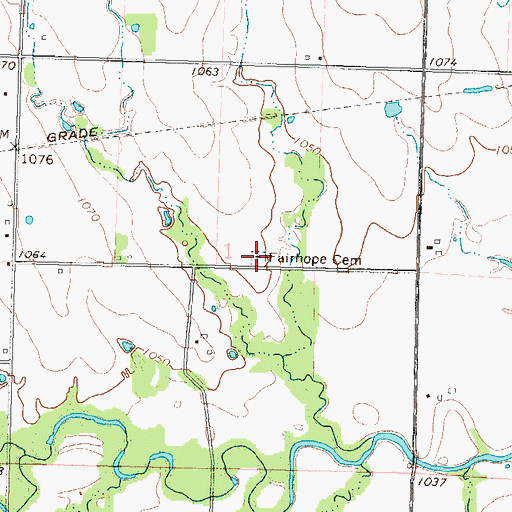 Topographic Map of Fairhope Cemetery, KS