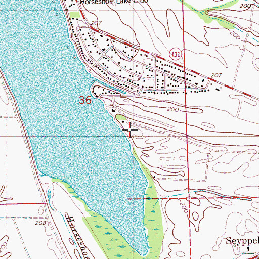Topographic Map of Clarks Farm, AR
