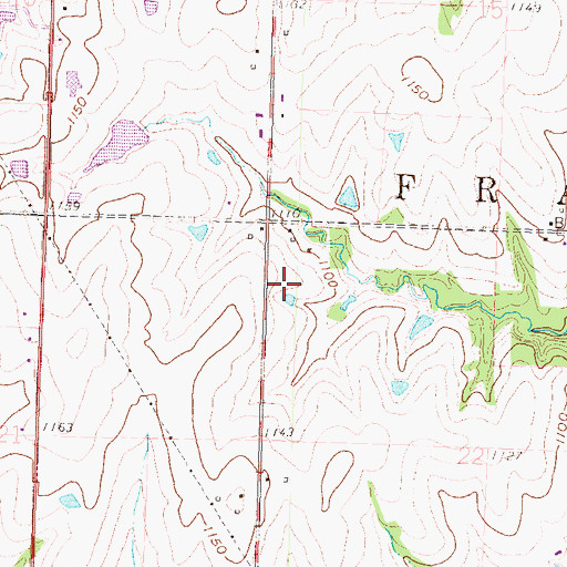 Topographic Map of Township of Franklin, KS
