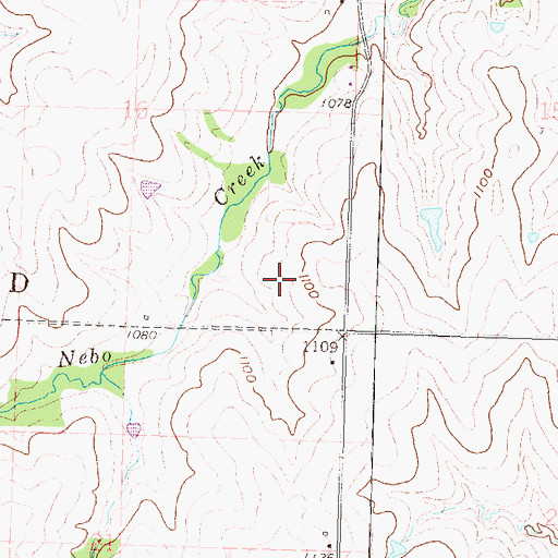 Topographic Map of Township of Garfield, KS