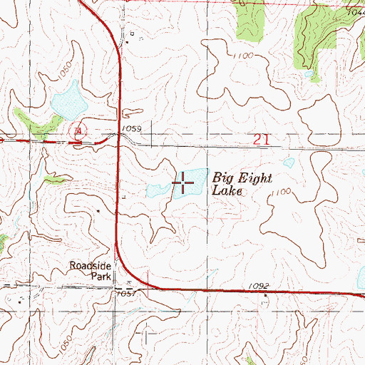Topographic Map of Big Eight Lake, KS