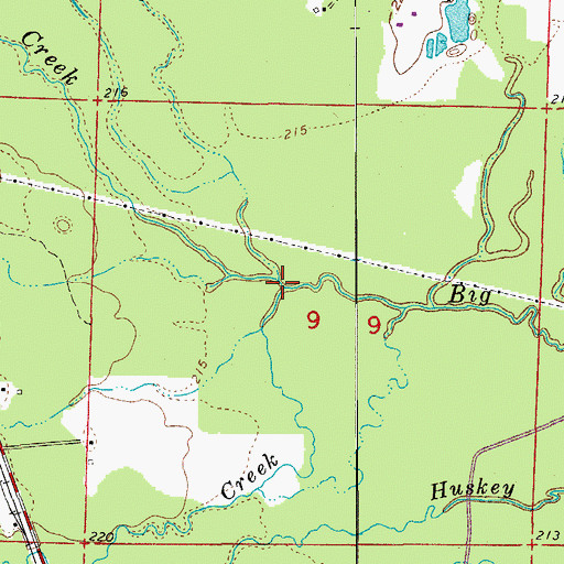 Topographic Map of Clear Creek, AR