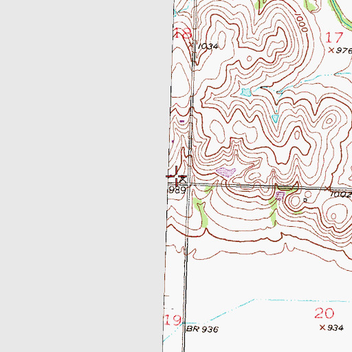 Topographic Map of Stone School, KS