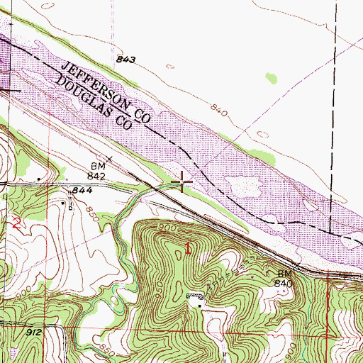Topographic Map of Oakley Creek, KS