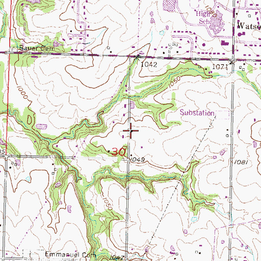 Topographic Map of Williams School, KS