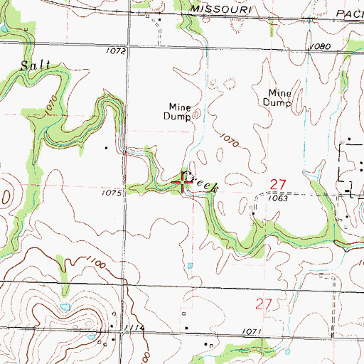 Topographic Map of Kibbie Creek, KS