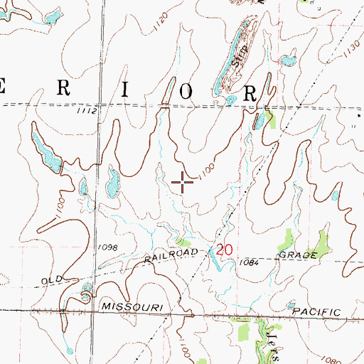 Topographic Map of Township of Superior, KS