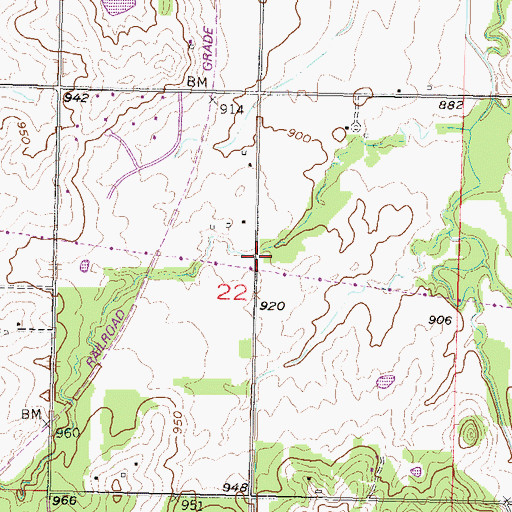 Topographic Map of Coal Creek Church, KS