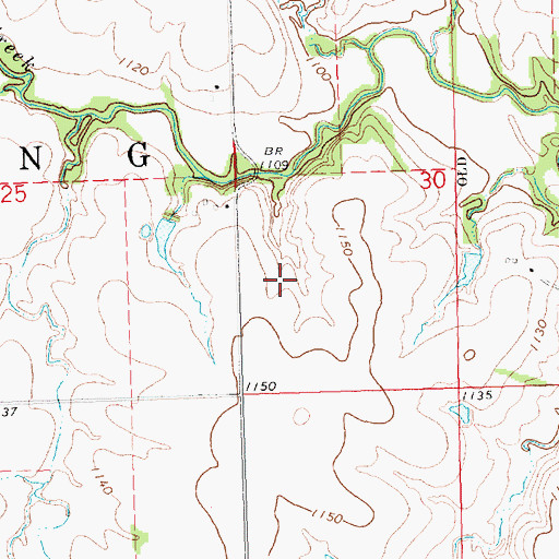 Topographic Map of Township of Reading, KS