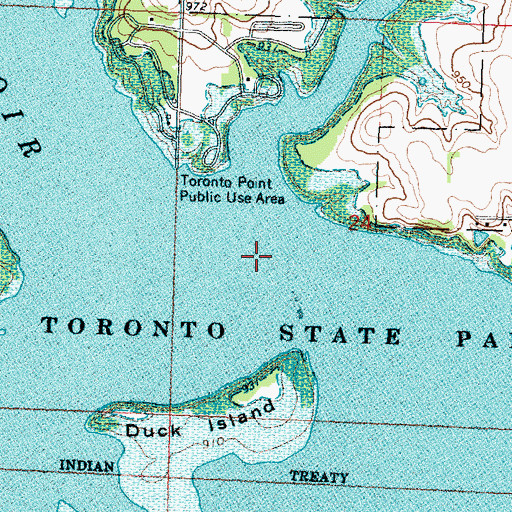 Topographic Map of Toronto Wildlife Area, KS