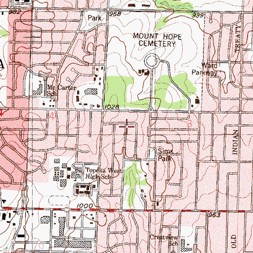 Topographic Map of Quivira Heights Church of Christ, KS