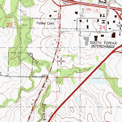 Topographic Map of Grace Community Church, KS