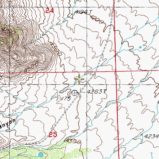 Topographic Map of Fox Canyon, AZ