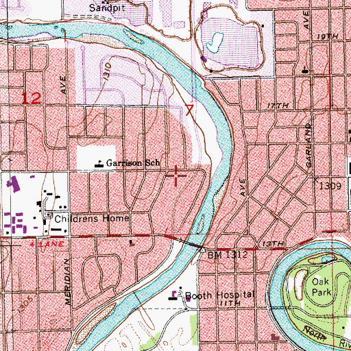 Topographic Map of Indian Hills Church of the Nazarene, KS
