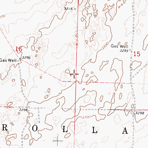 Topographic Map of Rollo Pasture, KS