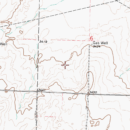 Topographic Map of Pasture Number Thirty, KS
