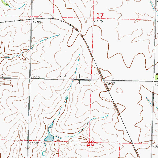 Topographic Map of Croxton Airport (historical), KS