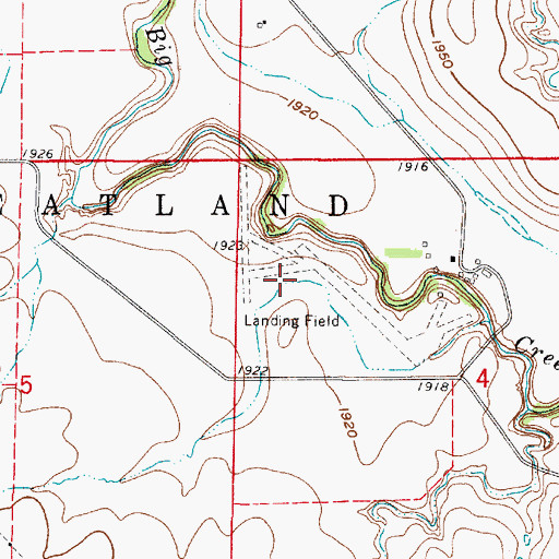 Topographic Map of Philip Ranch Airport, KS