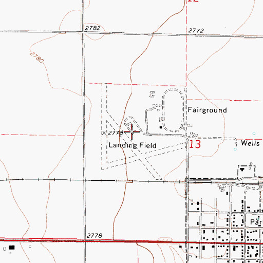 Topographic Map of Dighton Airport, KS