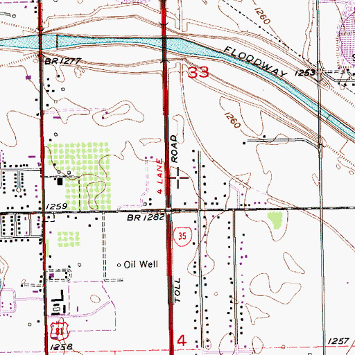Topographic Map of KGCS-FM (Derby), KS