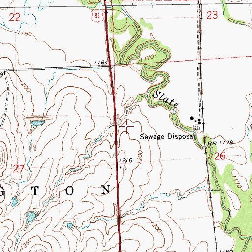 Topographic Map of KLEY-AM (Wellington), KS