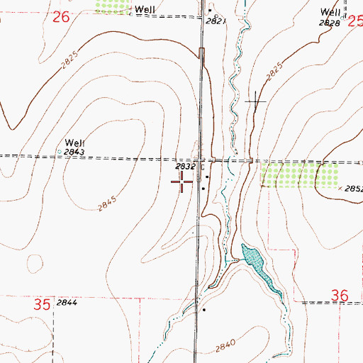 Topographic Map of Colusa (historical), KS