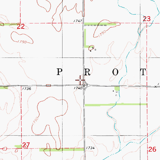 Topographic Map of Comanche (historical), KS
