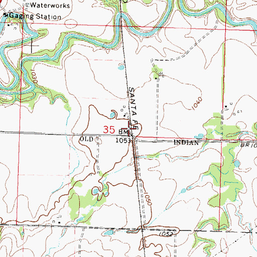 Topographic Map of Dragoon (historical), KS