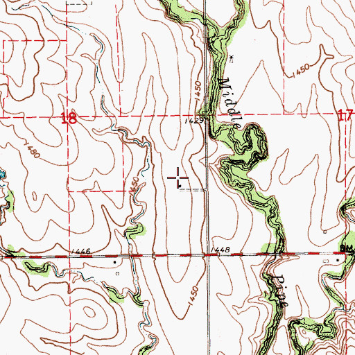 Topographic Map of Heber (historical), KS