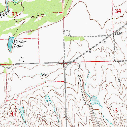 Topographic Map of Jaqua (historical), KS
