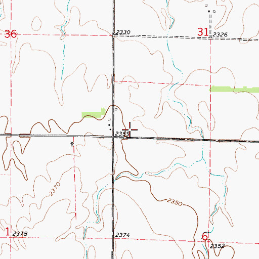 Topographic Map of Rushville (historical), KS