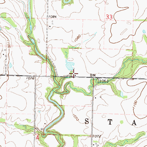 Topographic Map of Pottawatomie (historical), KS