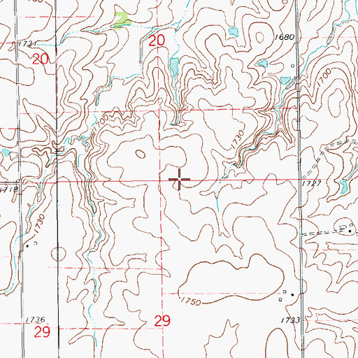 Topographic Map of Bradley Springs (historical), KS