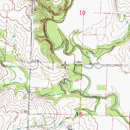 Topographic Map of James Crossing (historical), KS