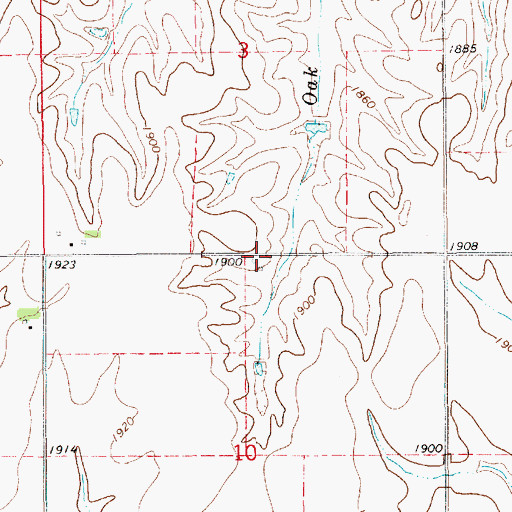 Topographic Map of Upland (historical), KS