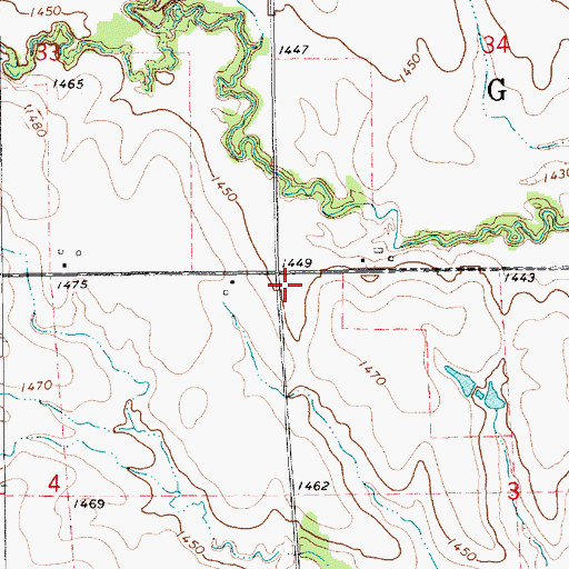 Topographic Map of Omio (historical), KS