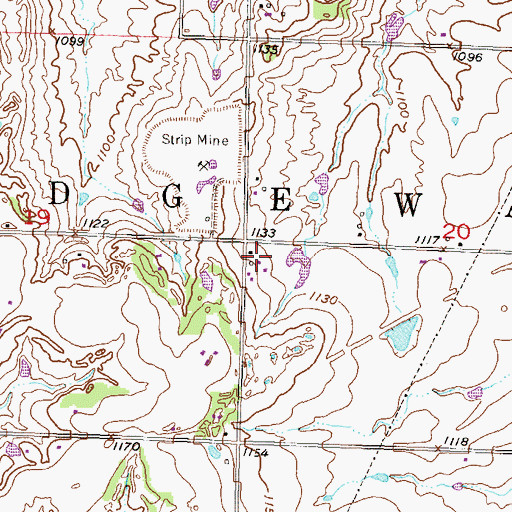Topographic Map of Carbon Hill (historical), KS