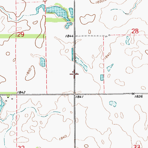 Topographic Map of Bates (historical), KS