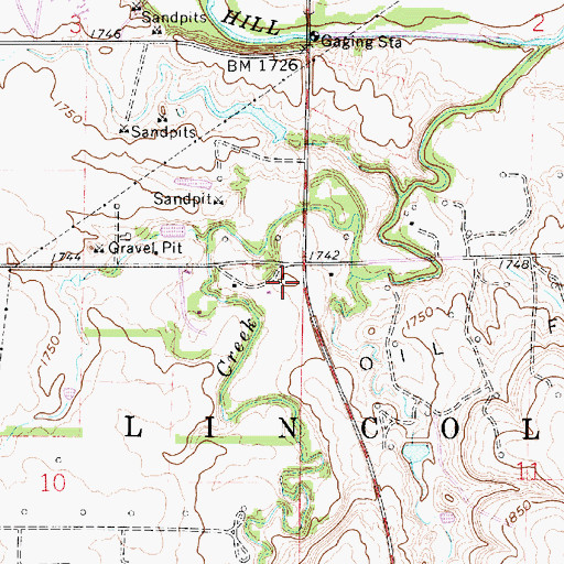 Topographic Map of Kennebec (historical), KS