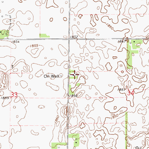 Topographic Map of Sandago (historical), KS
