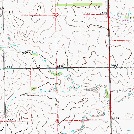Topographic Map of Maple Hill School (historical), KS